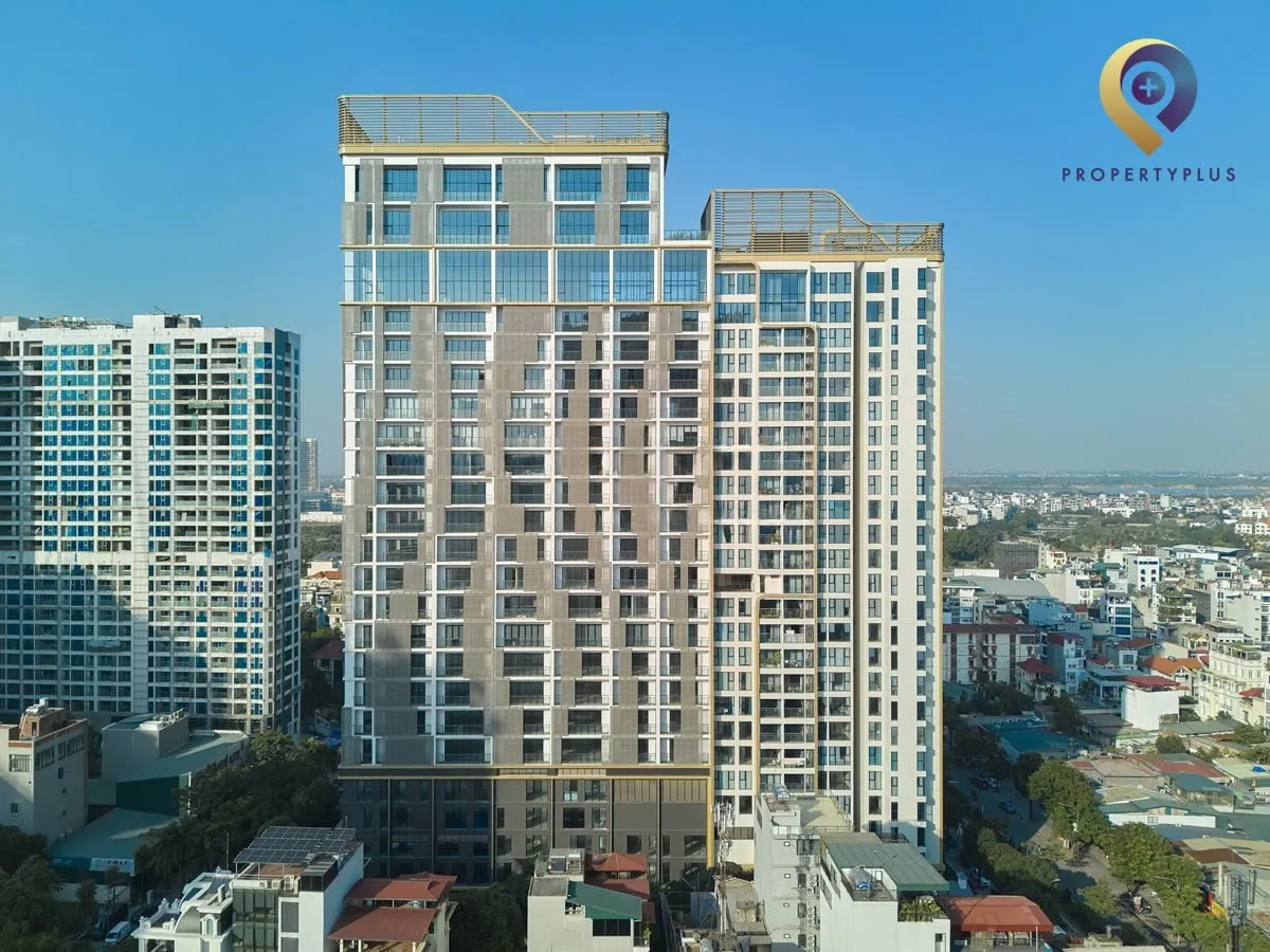 Heritage West Lake Office Tower exterior overview from Lac Long Quan street